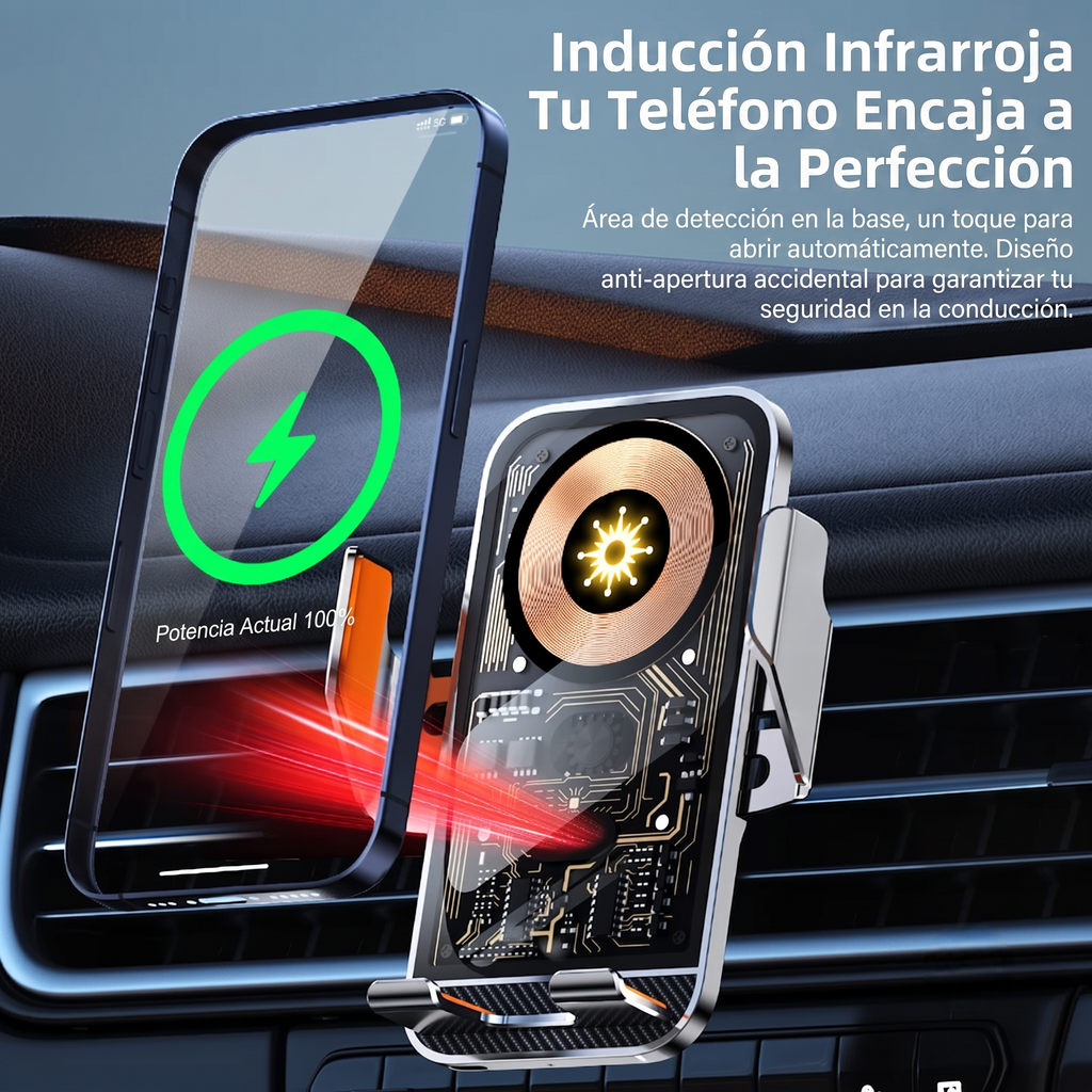 Soporte de carga inalámbrica de móvil para coche