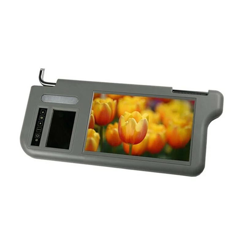Parasol Derecho Gris con Monitor LCD de 7" y Doble Entrada de Vídeo