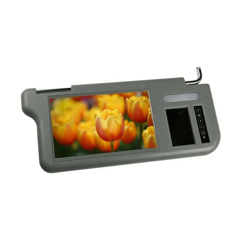 Parasol Derecho Gris con Monitor LCD de 7" y Doble Entrada de Vídeo